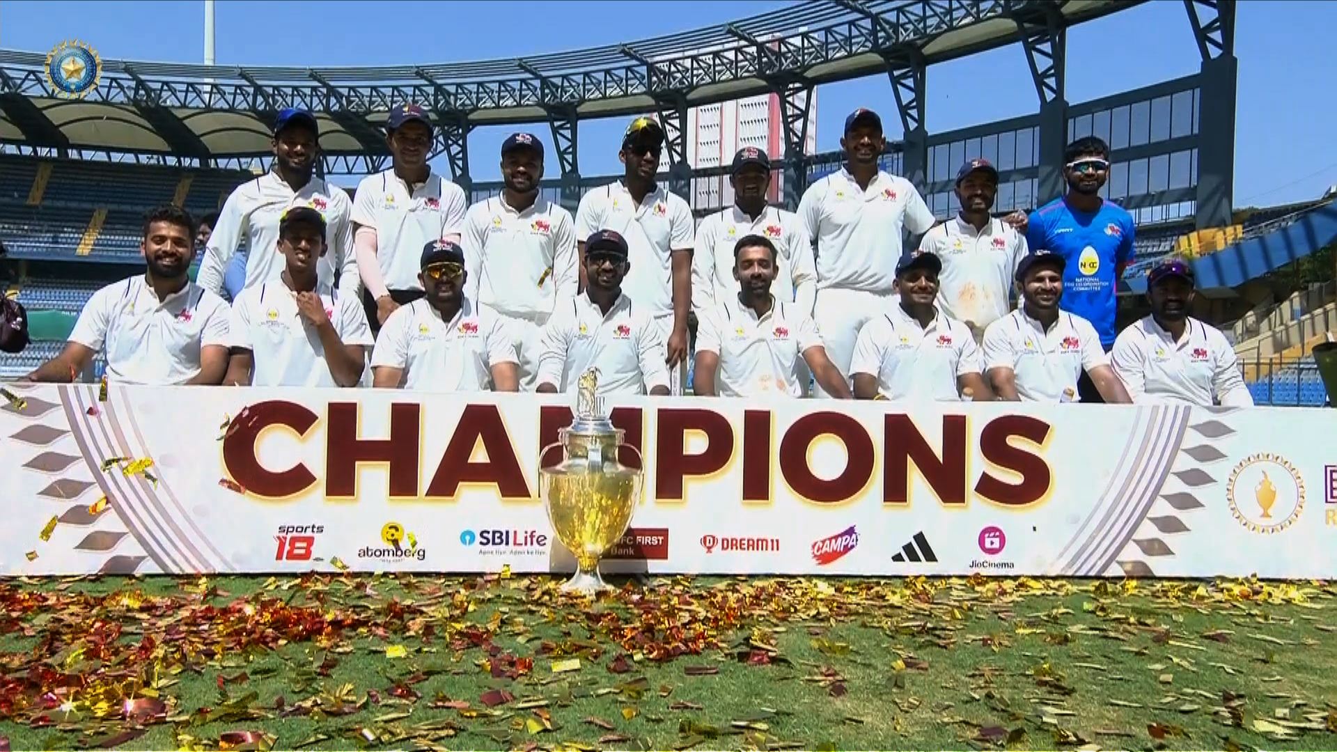 Mumbai clinch Ranji Trophy for 42nd time, beat Vidarbha by 169 runs in final