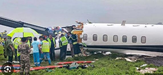 3 hurt as private aircraft with 8 onboard skids, crash lands at Mumbai airport