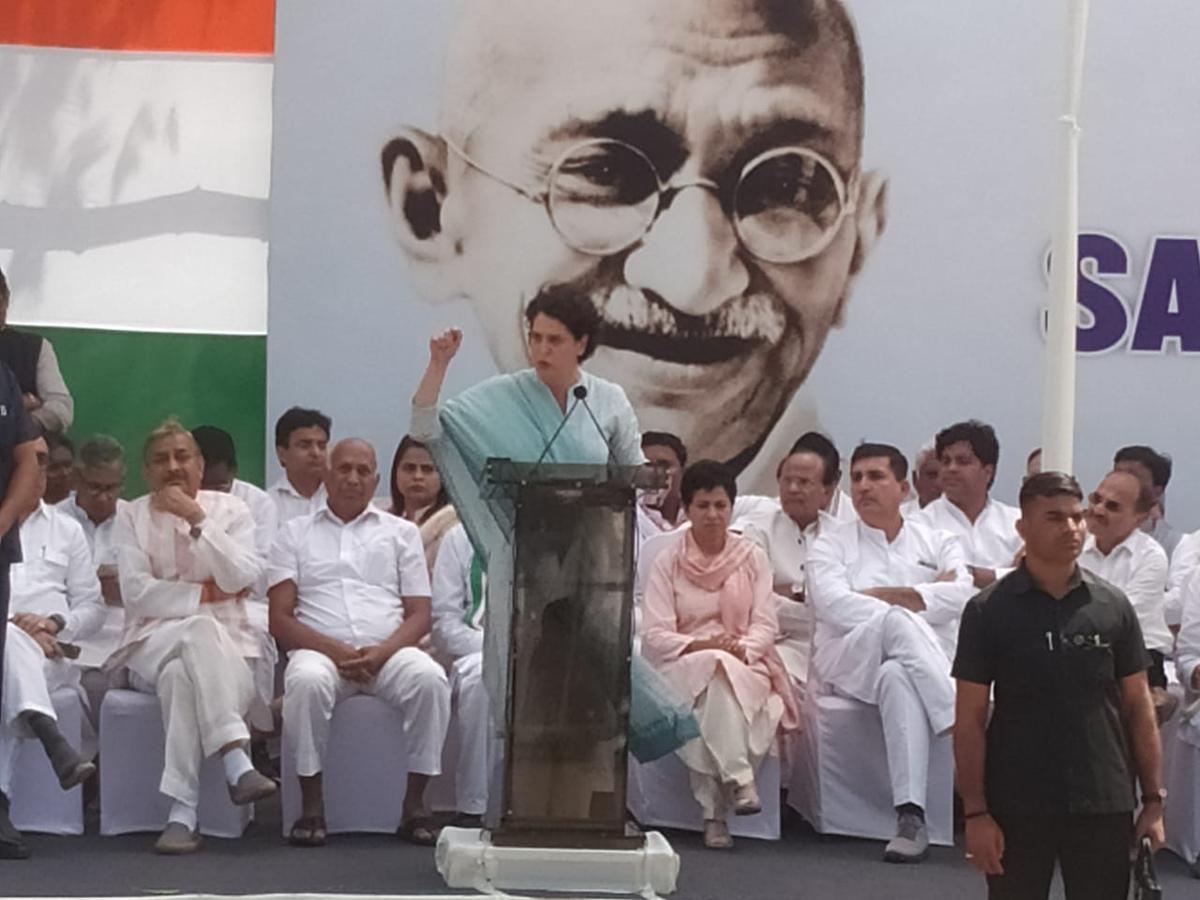 Martyred PM's son who walked for national unity can never insult country: Priyanka Gandhi