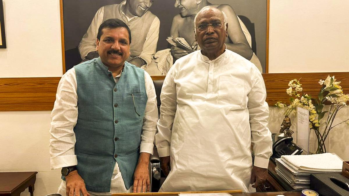 AAP leader Sanjay Singh meets Kharge, pitches for common minimum programme for INDIA bloc