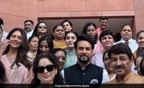 Women sportspersons, artistes visit new Parliament building, hail PM Modi on quota bill