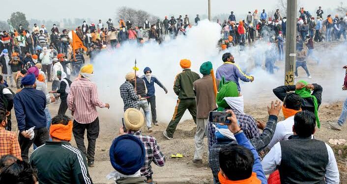 Tear-Gas-Fired-At-Farmers