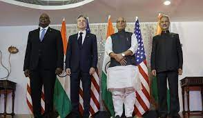 Top US and Indian diplomats and defense chiefs discuss Indo-Pacific issues and Israel-Hamas war