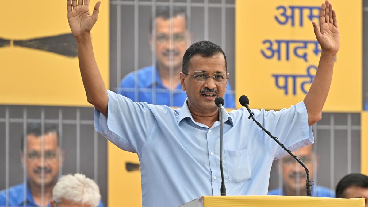 Arvind Kejriwal surrenders, says has to go back to jail for speaking against ‘dictatorship’